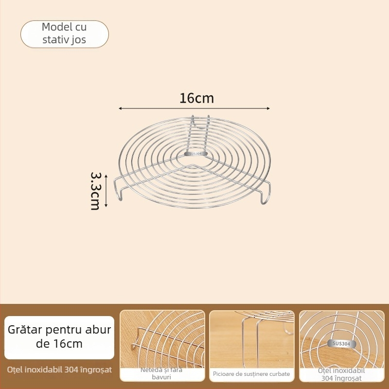Raft de aburi din oțel inoxidabil 304, cu picioare înalte, pentru bucătărie, potrivit pentru aburirea chiflelor, felurilor de mâncare și legumelor