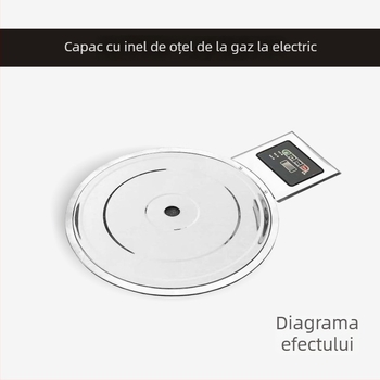 Inel circular din oțel inoxidabil gros și capac pentru plită ceramică electrică și plită cu inducție