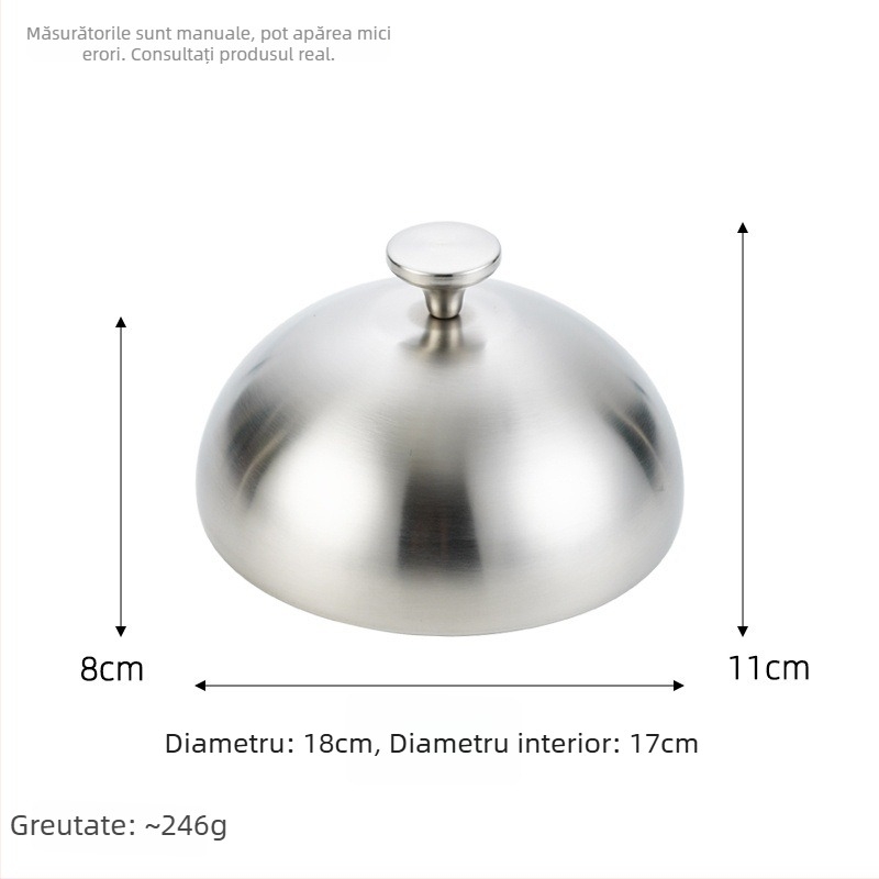 Capac rotund din oțel inoxidabil pentru alimente, rezistent la ulei, potrivit pentru teppanyaki/grill, hoteluri și restaurante