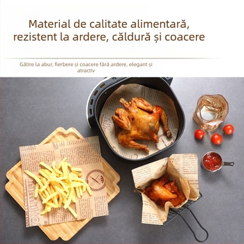Hârtie absorbantă pentru ulei pentru friteuză cu aer, hârtie de copt pentru cuptor, foaie rezistentă la temperaturi înalte