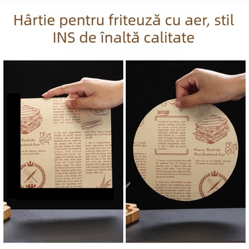 Hârtie absorbantă pentru ulei pentru friteuză cu aer, hârtie de copt pentru cuptor, foaie rezistentă la temperaturi înalte