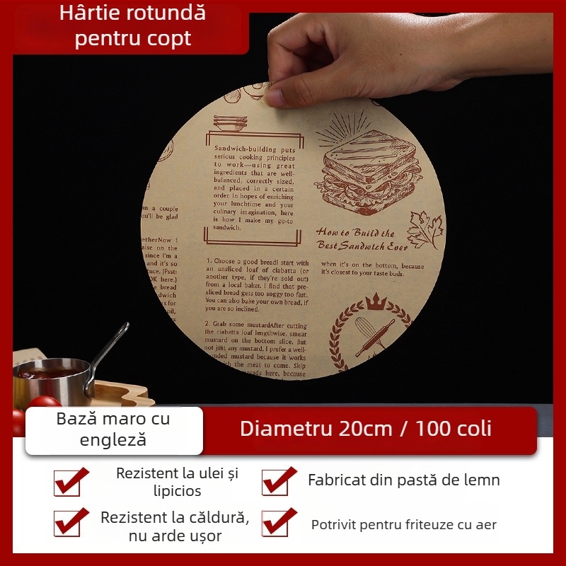 Hârtie absorbantă pentru ulei pentru friteuză cu aer, hârtie de copt pentru cuptor, foaie rezistentă la temperaturi înalte