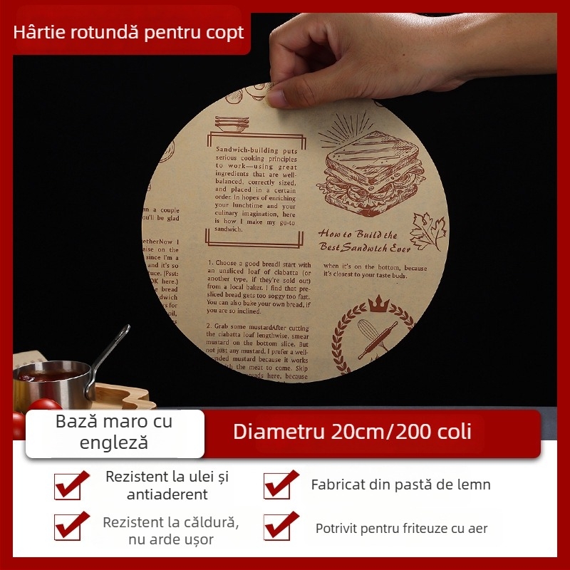 Hârtie absorbantă pentru ulei pentru friteuză cu aer, hârtie de copt pentru cuptor, foaie rezistentă la temperaturi înalte