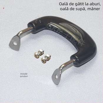 Mâner de oală din lemn, universal, antiarsură și rezistent la căldură, detașabil, cu urechi de oală cu două găuri