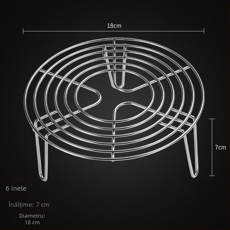 Raft de aburi din oțel inoxidabil 304, circular, pentru oală sub presiune, cu picioare înalte, dimensiune mare