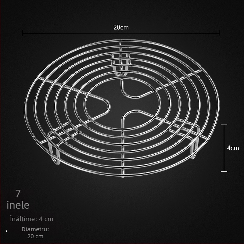 Raft de aburi din oțel inoxidabil 304, circular, pentru oală sub presiune, cu picioare înalte, dimensiune mare