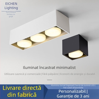 Lampă LED cu COB, două capete, montaj de tavan cu grilă, downlight anti-orbire și iluminare de tip wall washer pentru uz casnic și comercial