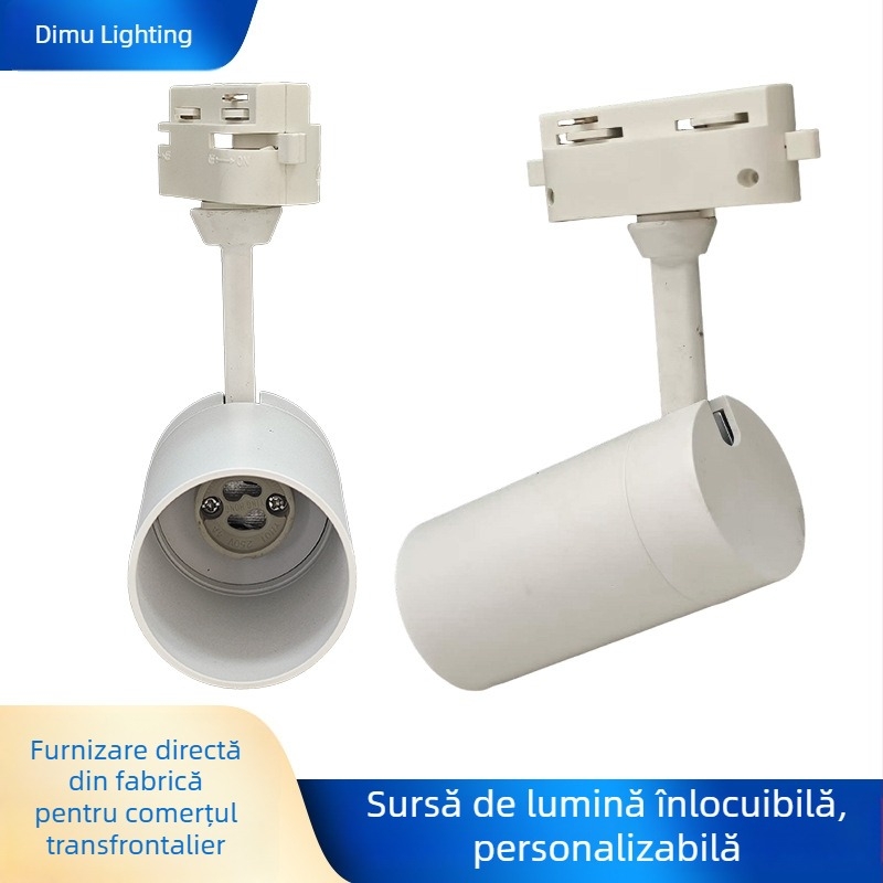 Lampă LED pe șină reglabilă, cu grilă, pentru expoziții și perete de fundal, 21–30W, montaj pe suprafață