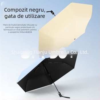 Tianju parasol cu deschidere automată, 3 secțiuni, protecție UV, țesătură din vinil, ultra-ușor și portabil
