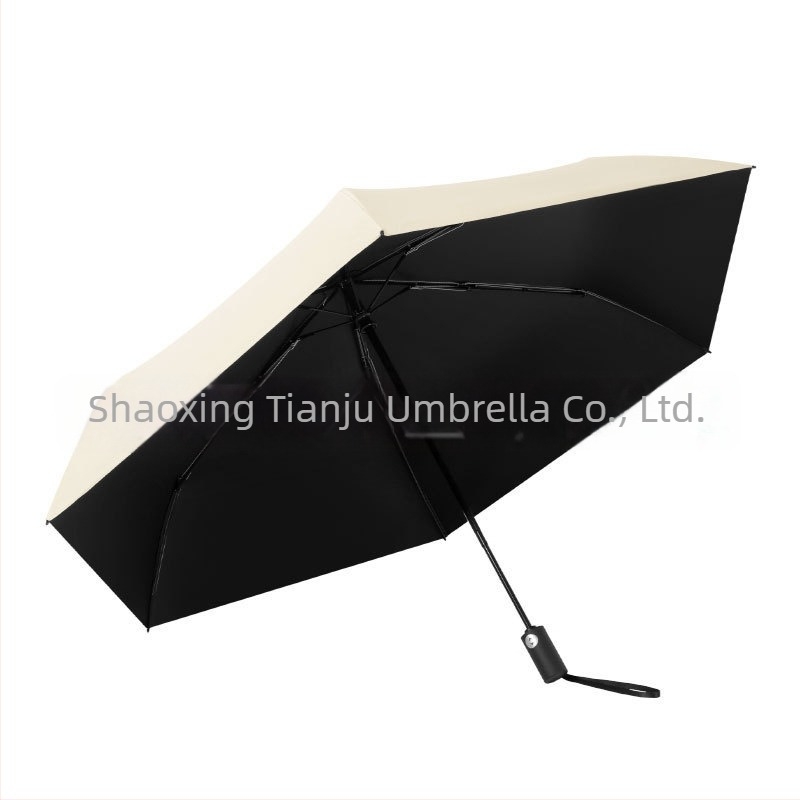 Tianju parasol cu deschidere automată, 3 secțiuni, protecție UV, țesătură din vinil, ultra-ușor și portabil