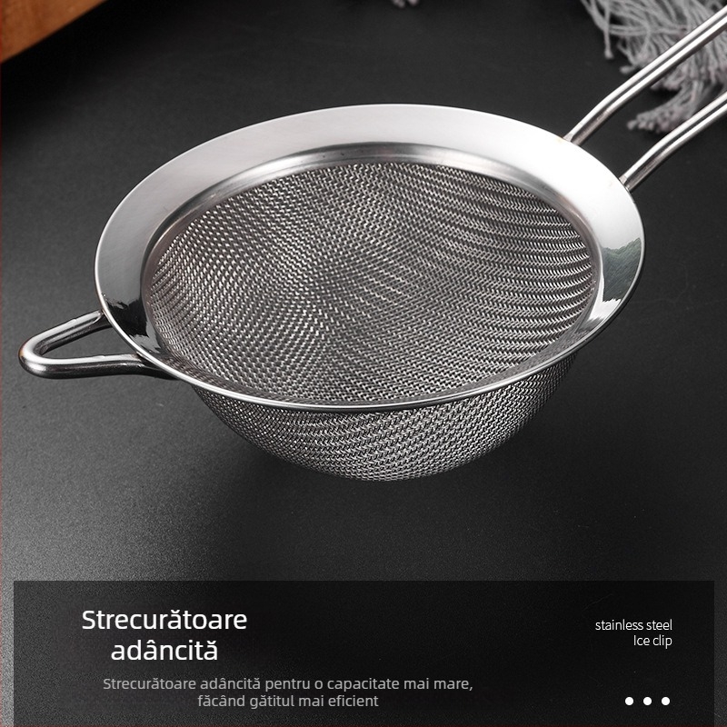 Filtru din oțel inoxidabil 304, cu urechi de agățare și vârf ascuțit, sită-filtru pentru făină, lapte de soia și sucuri