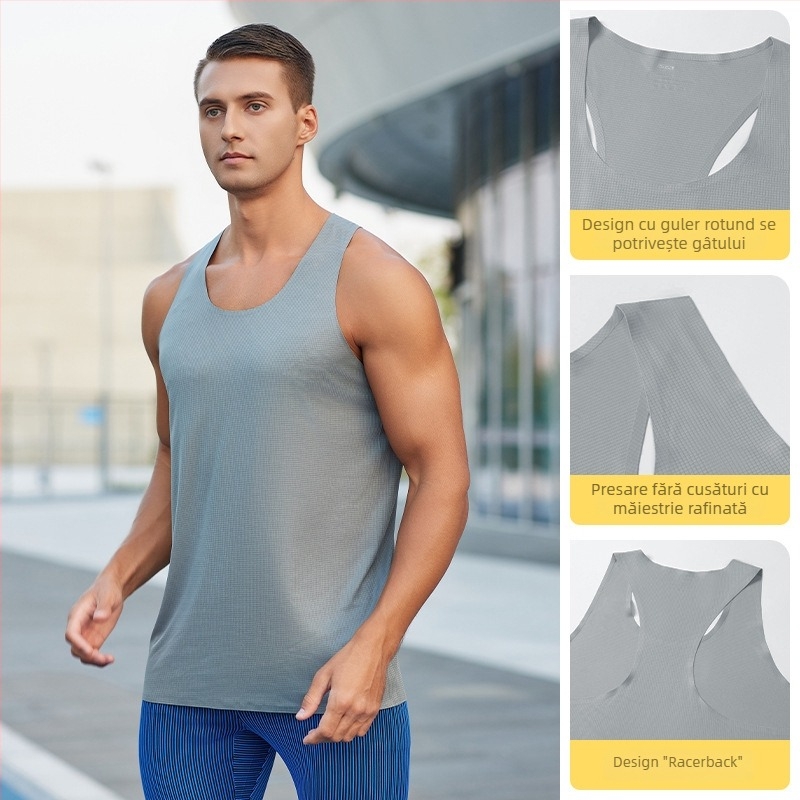 Vesta unisex respirabilă, uscare rapidă, pentru alergare și maraton, ușoară, mărime mare