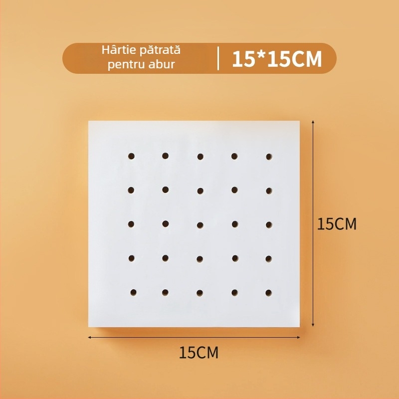 Hârtie pentru abur dreptunghiulară pentru pâine și chifle, acoperire cu ulei de silicon, liner de unică folosință pentru abur