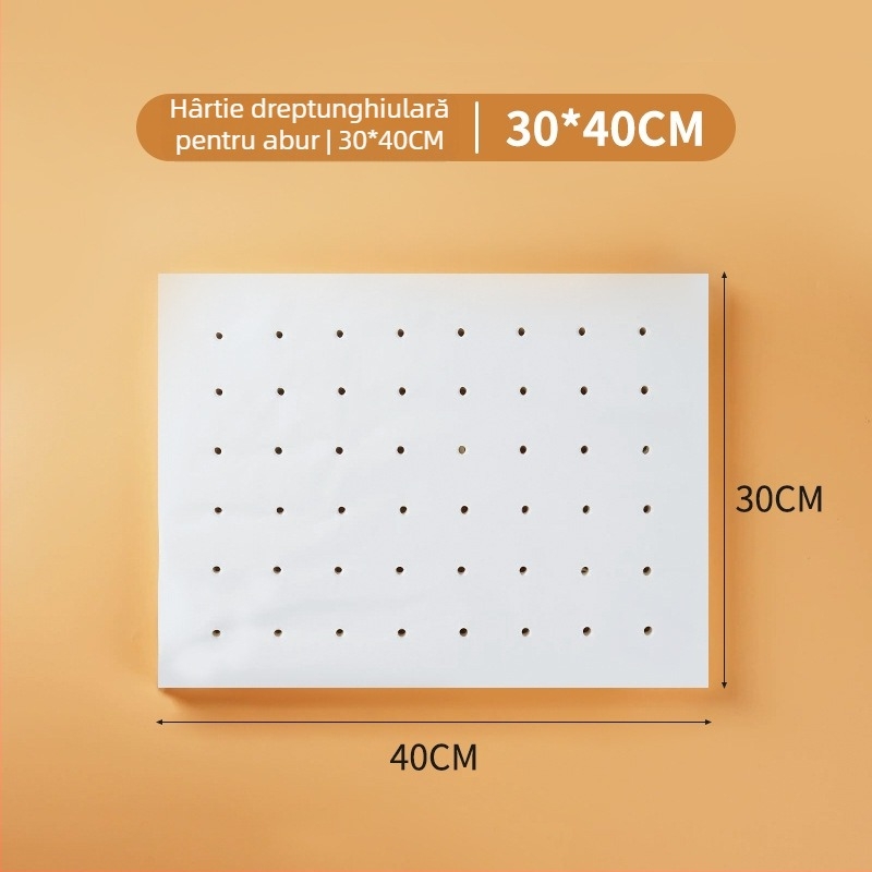 Hârtie pentru abur dreptunghiulară pentru pâine și chifle, acoperire cu ulei de silicon, liner de unică folosință pentru abur