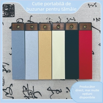 Cutie universală portabilă pentru bețișoare de tămâie, cutie cadou pentru bețișoare de tămâie, fără imprimare, cu suport pentru tămâie și ambalaj