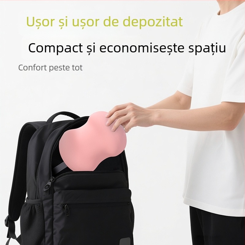 Perne portable mini pentru călătorii: susținere pentru gât și zona lombară; potrivită pentru avion, tren, mașină și tren de mare viteză; pernă pentru odihnă la birou.