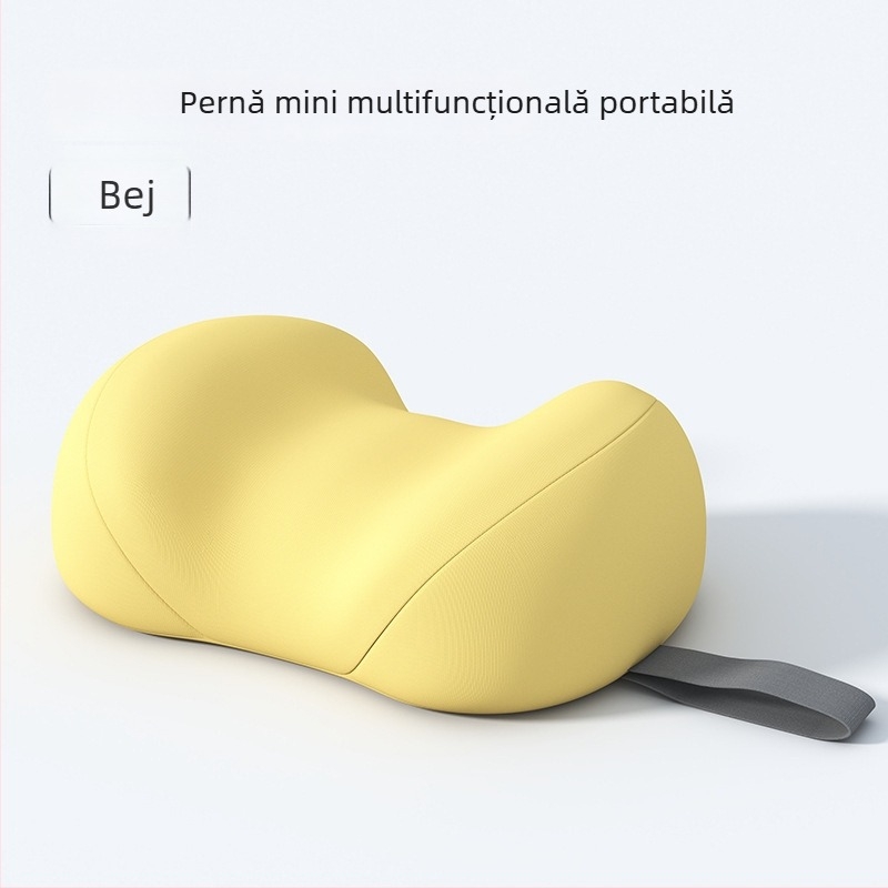 Perne portable mini pentru călătorii: susținere pentru gât și zona lombară; potrivită pentru avion, tren, mașină și tren de mare viteză; pernă pentru odihnă la birou.