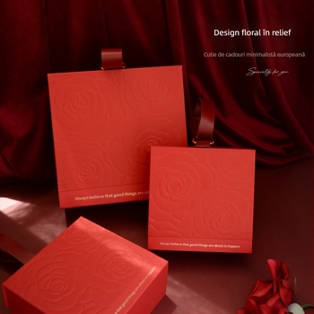 Cutie cadou premium pentru domnișoara de onoare, ambalaj de ziua de naștere, cutie din hârtie modernă minimalistă, ștanțare la cald și relief, logo inclus, cutie goală în vrac