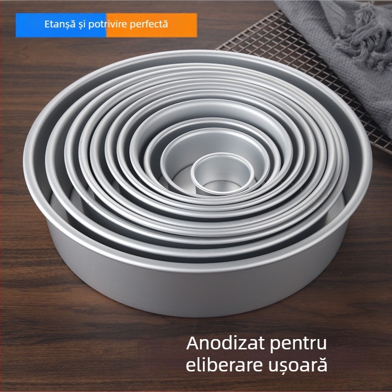 Formă rotundă pentru chec din aliaj de aluminiu, cu fund detașabil, 2–14 inci