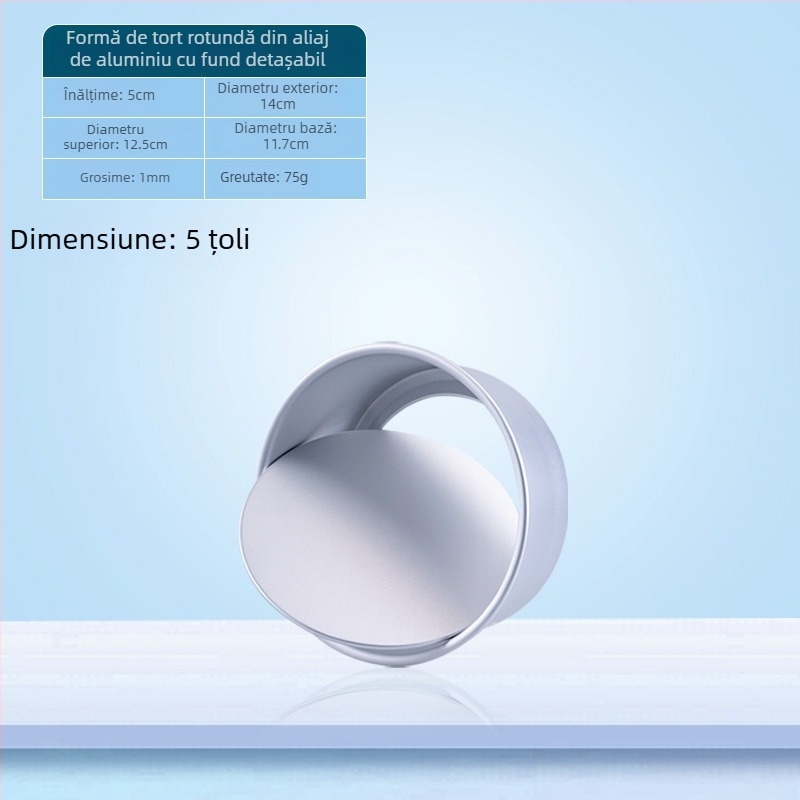 Formă rotundă pentru chec din aliaj de aluminiu, cu fund detașabil, 2–14 inci
