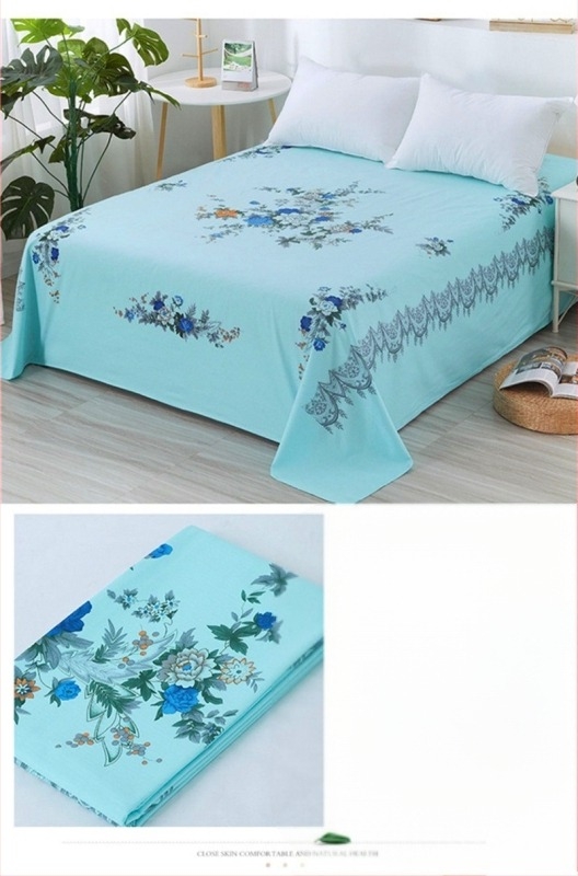 Set de lenjerie de pat din 4 piese, imprimat în stil vintage, inspirat de Șanghaj