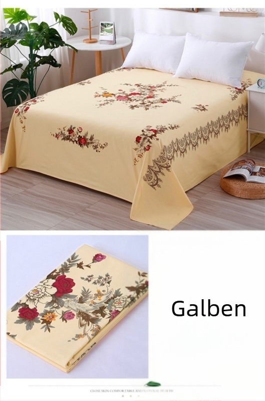 Set de lenjerie de pat din 4 piese, imprimat în stil vintage, inspirat de Șanghaj