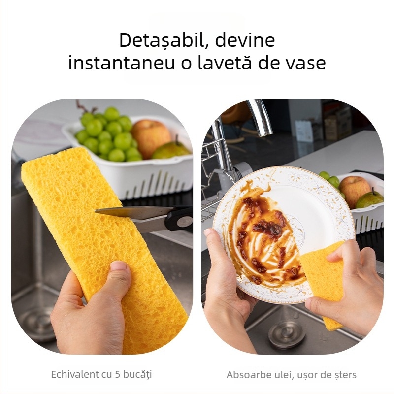 Bandă absorbantă lungă din pulpă de lemn și bumbac, în stil desen animat, pentru chiuvetă și blat de bucătărie.