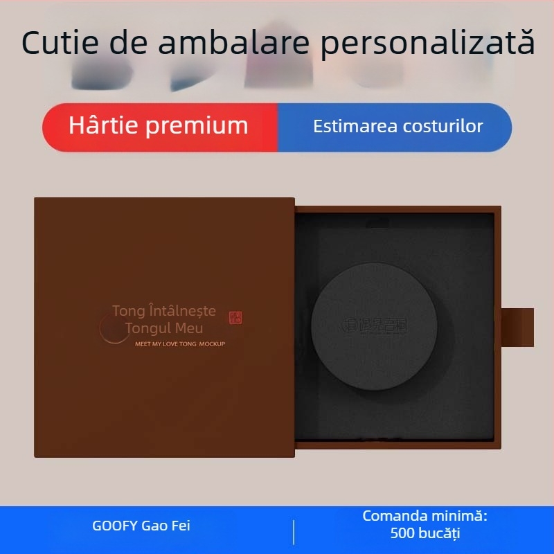 Cutie cadou personalizată pentru cosmetic — cutie în format carte, capac rabatabil, tavă glisantă și capacul/bază cu două părți