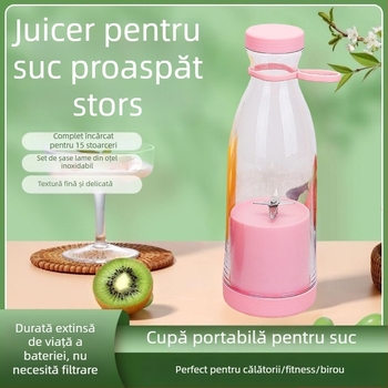 Cana portabilă fără fir pentru suc, 2026 nou model, storcător electric pentru fructe, design compact în formă de sticlă de vin
