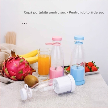 Cana portabilă fără fir pentru suc, 2026 nou model, storcător electric pentru fructe, design compact în formă de sticlă de vin
