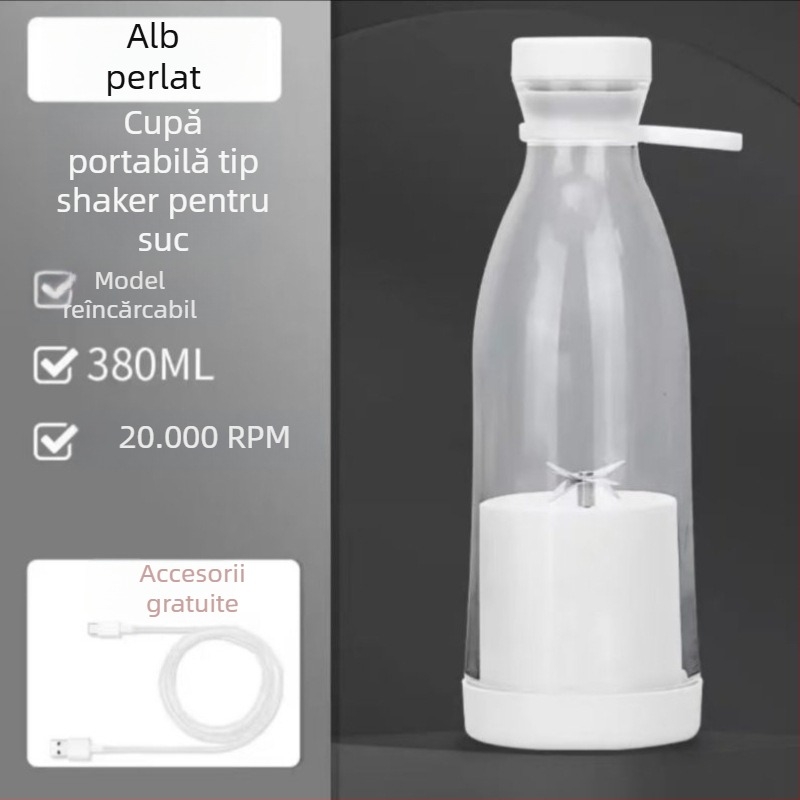 Cana portabilă fără fir pentru suc, 2026 nou model, storcător electric pentru fructe, design compact în formă de sticlă de vin