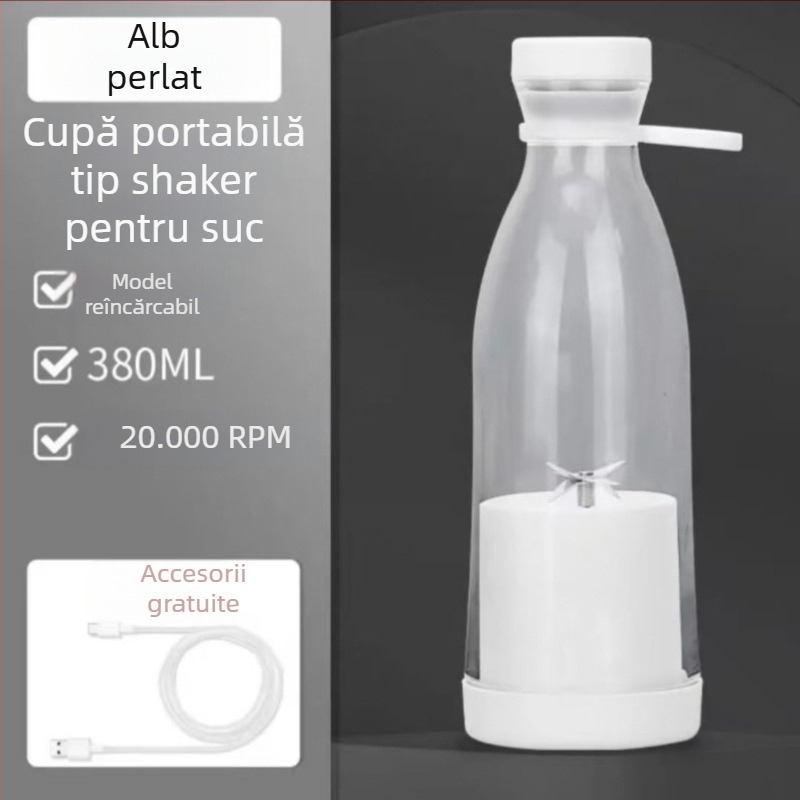 Cana portabilă fără fir pentru suc, 2026 nou model, storcător electric pentru fructe, design compact în formă de sticlă de vin