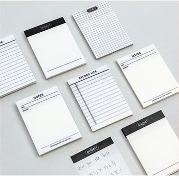 Note adezive transparente, scrise pe PET, impermeabile, design minimalist, notițe pe hârtie