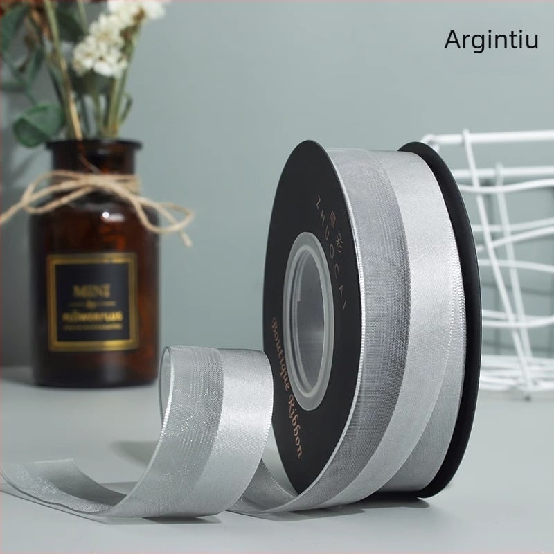 panglică de tull cu flori pentru ambalare cadouri DIY și decor de nuntă; accesorii pentru păr