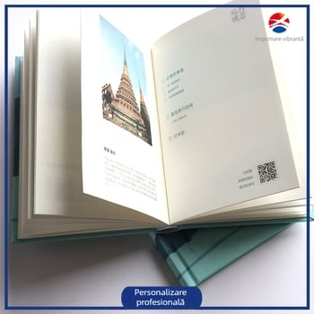 Set de notebook cu copertă din pânză, format A5, imprimare personalizată, jurnal de afaceri și creație