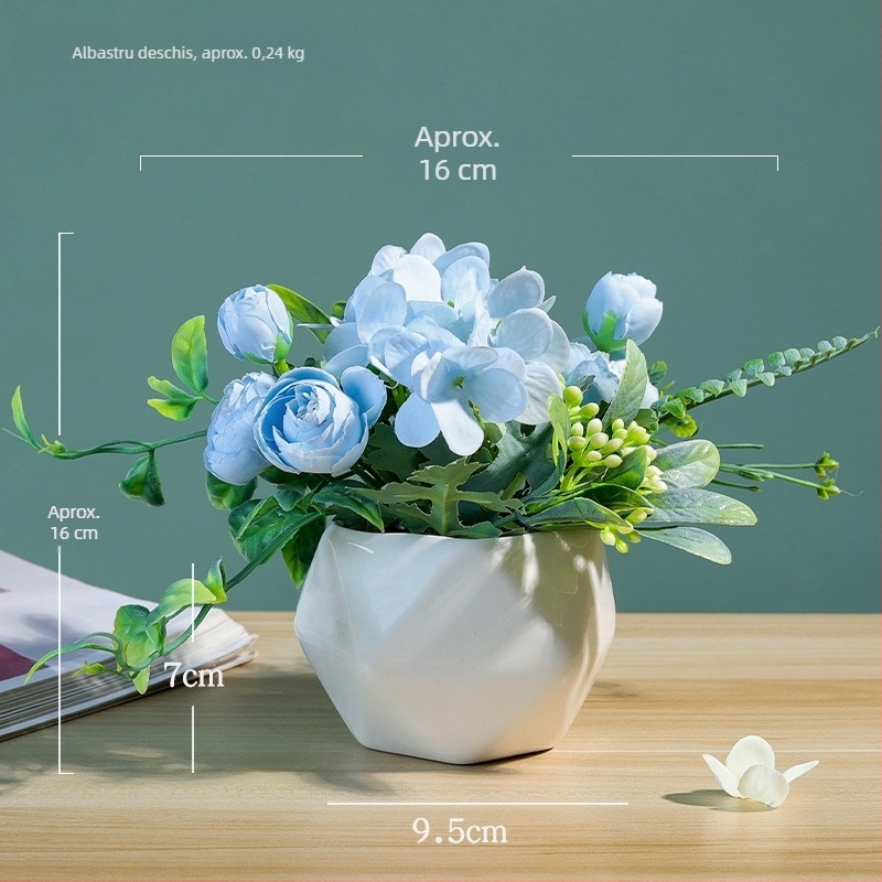 Plantă artificială în stil nordic pentru sufragerie și hol, bonsai floral decorativ în ghiveci
