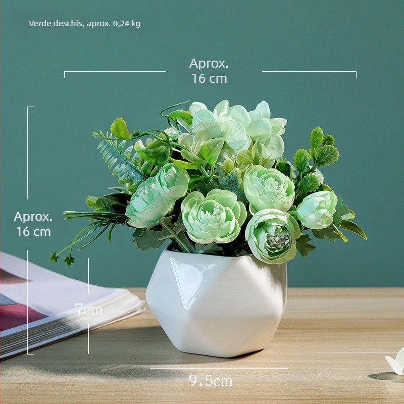 Plantă artificială în stil nordic pentru sufragerie și hol, bonsai floral decorativ în ghiveci
