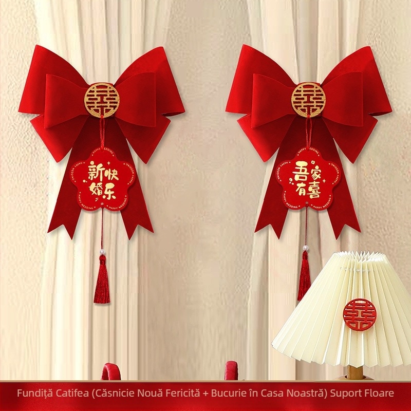 Accesorii de nuntă: toarte pentru perdele, pandantive și ghirlande pentru decorarea camerei de nuntă și a casei de logodnă