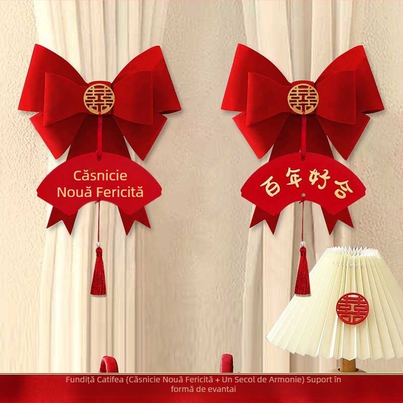 Accesorii de nuntă: toarte pentru perdele, pandantive și ghirlande pentru decorarea camerei de nuntă și a casei de logodnă