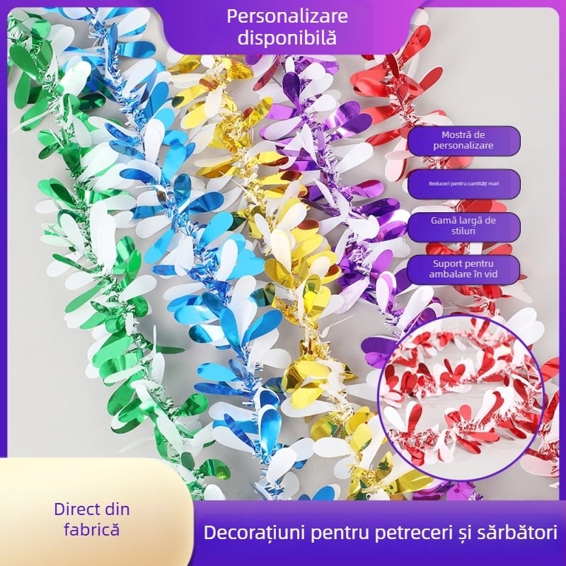 Bentițe colorate în nuanțe pastel, în stil macarons, cu ciucuri pufoși pentru decorarea sălii de clasă în sezonul absolvirii