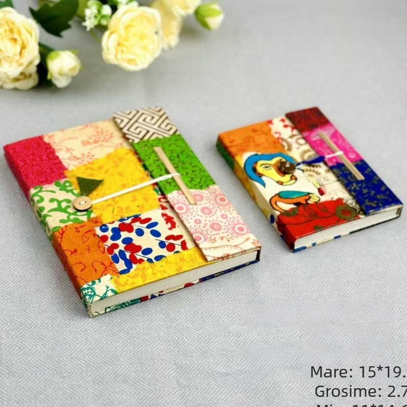 LOKAT carnet de notițe din hârtie Lokka, copertă colorată, jurnal lucrat manual