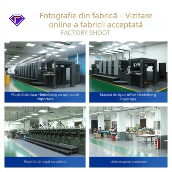 Caiet B5 cu legare lipită și cotor expus, deschidere plată, copertă tare, 180 pagini