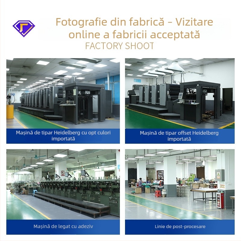 Caiet B5 cu legare lipită și cotor expus, deschidere plată, copertă tare, 180 pagini
