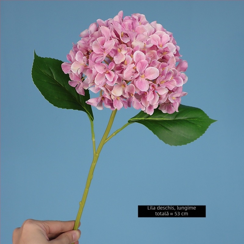 Ramură de hortensie artificială, mare, pentru decor interior, decorațiuni de nuntă și aranjamente florale