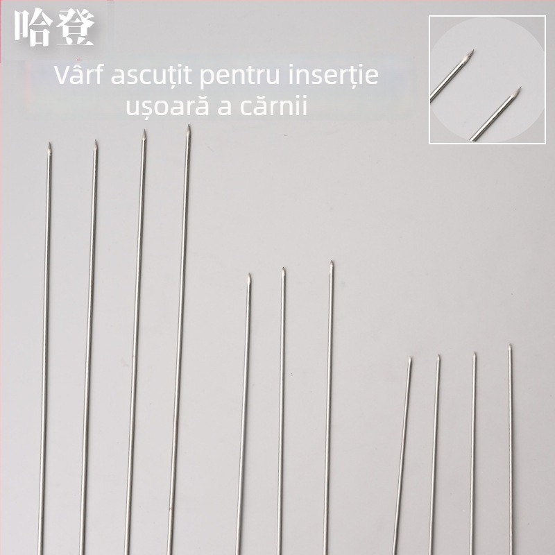 Cârlige suspendate pentru frigere – gâscă și rață, oțel inoxidabil 304, cârlige cu nouă dinți pentru gât și coadă