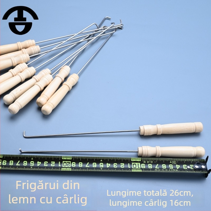 Frigărui din oțel inoxidabil ajustabile cu cârlig și mâner