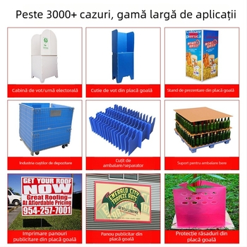 Placă PP goală albă, 5 mm, panou ondulat întărit pentru cărucior de copii, separator din plastic