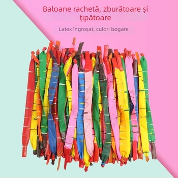 Baloane rachetă îmbunătățite, care zboară și scot sunete – baloane din latex de 10 inch, lungi, pentru activități în aer liber