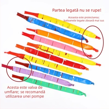 Baloane rachetă îmbunătățite, care zboară și scot sunete – baloane din latex de 10 inch, lungi, pentru activități în aer liber