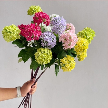 Flori artificiale Hortensie în formă de sferă pentru decor acasă, nunți și amenajări exterioare